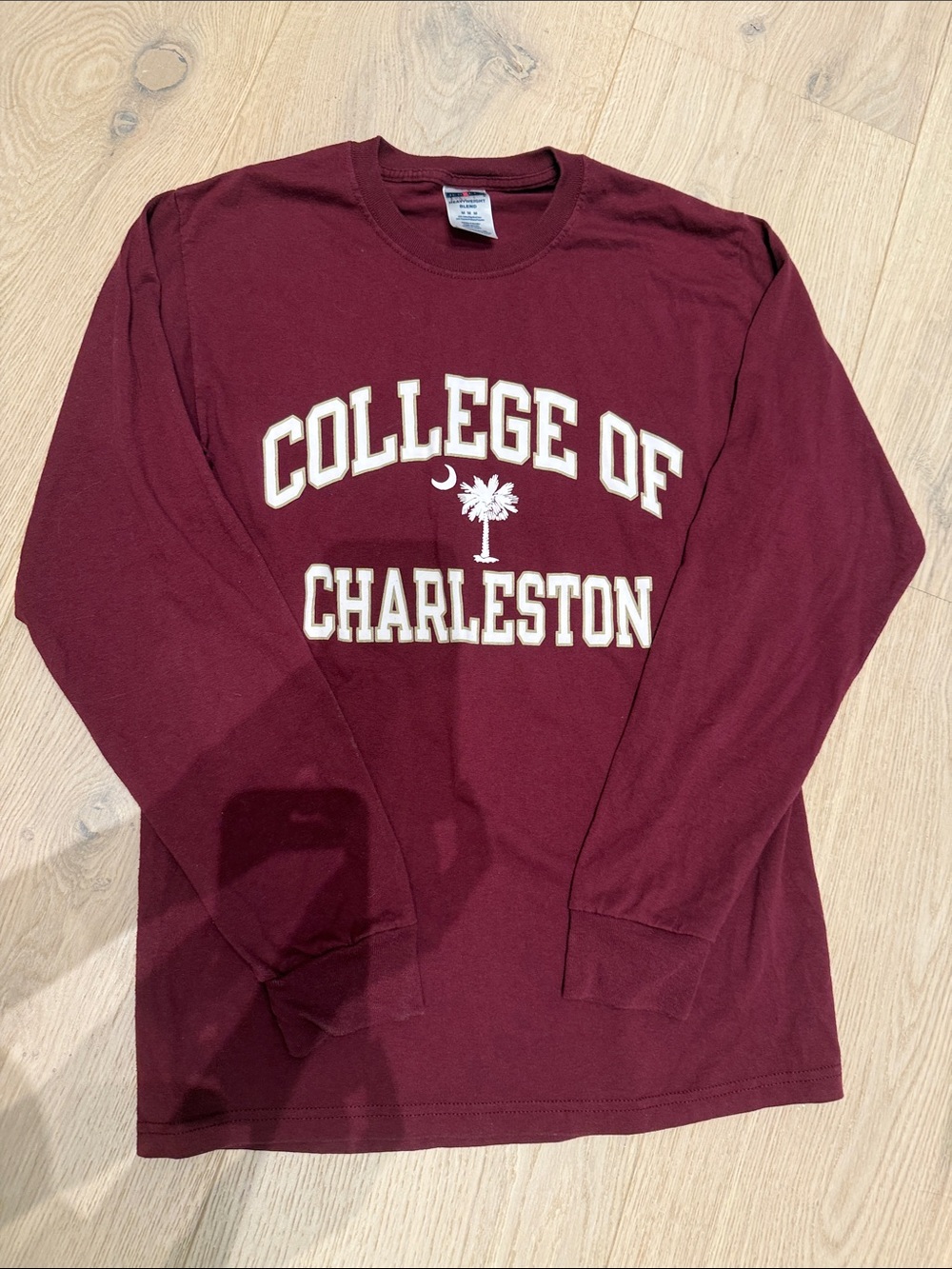 College of Charleston Jerzees Maroon Long Sleeve Tee